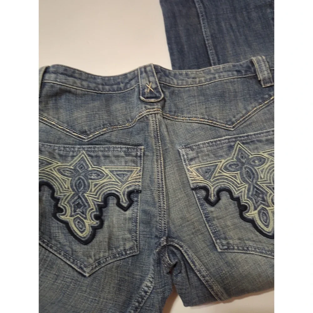 Antik Denim Jeans Mens 33 Medium Wash Distressed Y2K Streetwear Wide leg